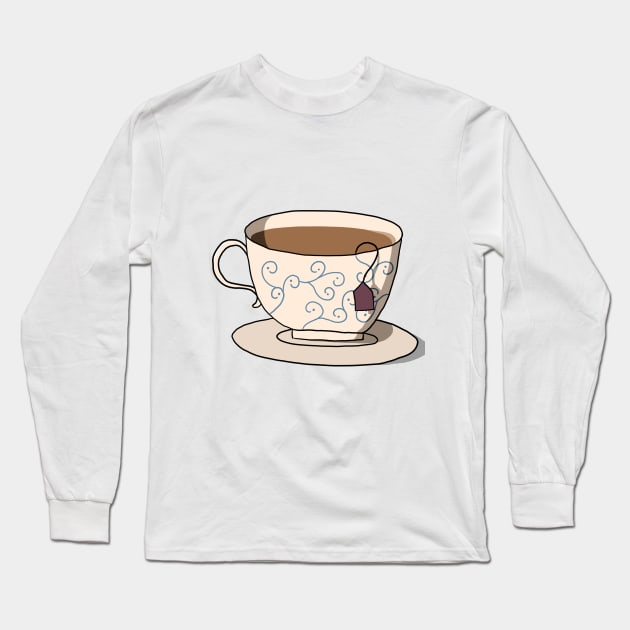 Teacup Long Sleeve T-Shirt by OlivesDoodles